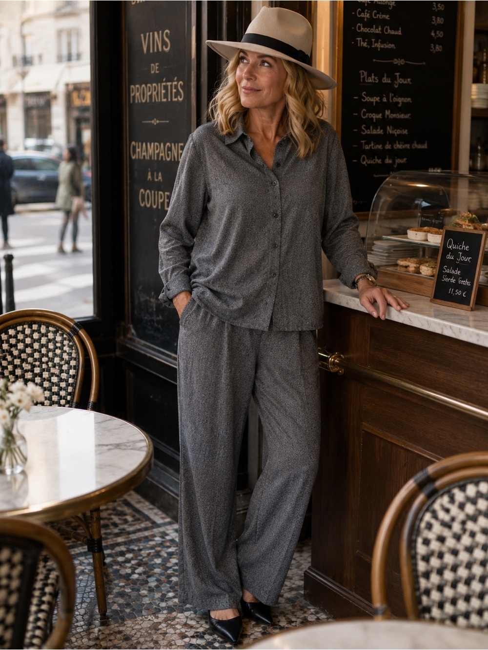 Chico's Design Vintage 2-Piece Pant Suit Set